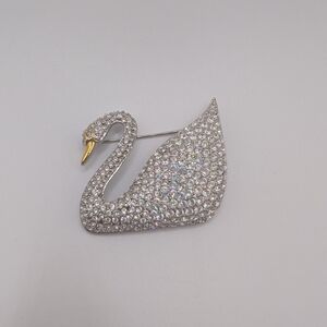 Vintage Swarovski Swan Brooch